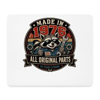 Raccoon Workshop 1976 Original Parts - Mouse Pad (horizontal) - white - Front