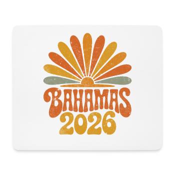 Bahamas Retro Sunburst 2026 - Tapis de souris (format paysage) - blanc - Devant