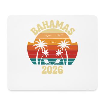 Bahamas 2026 Retro Sunset - Mouse Pad (horizontal) - white - Front