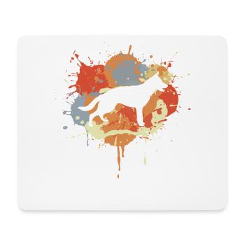 Deutscher Schäferhund Graffiti - Mousepad (Querformat) - Weiß - Vorne