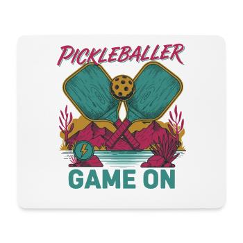 Jeu de pickleball Pickleball sur Joueur drôle - Tapis de souris (format paysage) - blanc - Devant