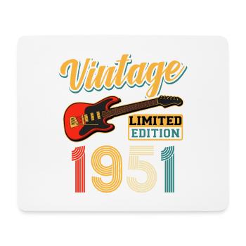 Vintage 1951 Electric Guitar Limited Edition Art - Mouse Pad (horizontal) - white - Front