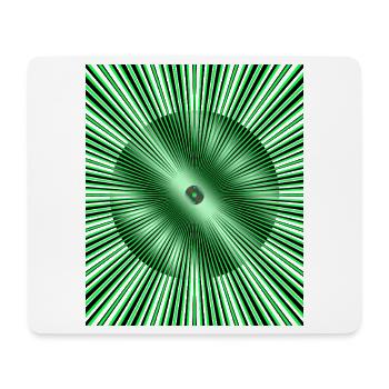 Grüner Strahlenkreis Optik - Mousepad (Querformat) - Weiß - Vorne
