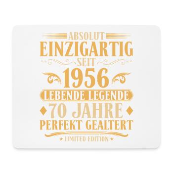 Einzigartig seit 1956 Baujahr 70. Geburtstag - Mousepad (Querformat) - Weiß - Vorne