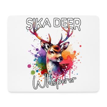 Sika Chuchoteur de Cerfs - Tapis de souris (format paysage) - blanc - Devant