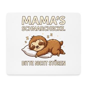 Mama Schnarchecke Süßes Faultier - NICHT STÖREN - Mousepad (Querformat) - Weiß - Vorne
