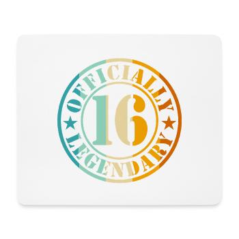 16th Birthday Boy Girl Legend Level 16 - Mouse Pad (horizontal) - white - Front