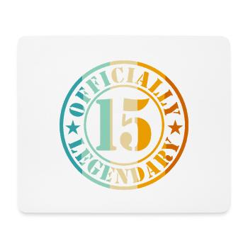 15th Birthday Boy Girl Legend Level 15 - Mouse Pad (horizontal) - white - Front