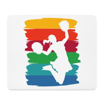 Cheerpom pom girls Mom Cheerleading - Tapis de souris (format paysage) - blanc - Devant