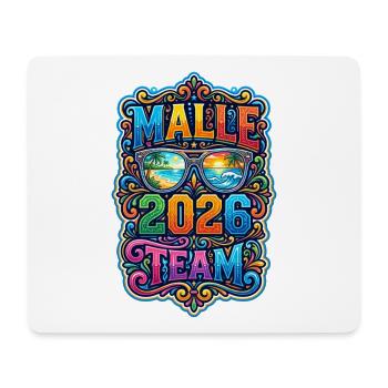 Malle 2026 Mallorca Urlaub Bunt - Mousepad (Querformat) - Weiß - Vorne