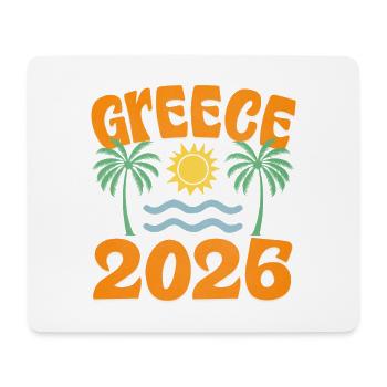 Grèce 2026 - Tapis de souris (format paysage) - blanc - Devant