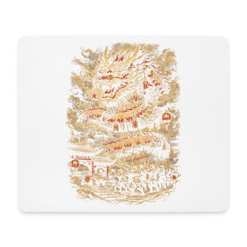 Danse du Dragon Drachentanz - Tapis de souris (format paysage) - blanc - Devant