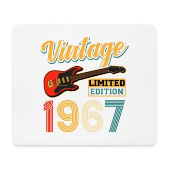 Vintage 1967 Electric Guitar Limited Edition Art - Mousepad (Querformat) - Weiß - Vorne