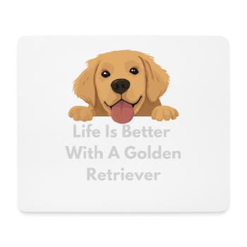 Golden Retriever Joy - Mouse Pad (horizontal) - white - Front
