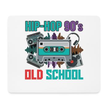 Hip Hop 90s Oldschool Retro Cassette - Mouse Pad (horizontal) - white - Front