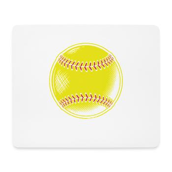 Je suis juste là pour mon neveu au softball - Tapis de souris (format paysage) - blanc - Devant