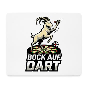 Bock auf Dart Ziege Maskottchen Dartspieler - Mousepad (Querformat) - Weiß - Vorne