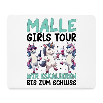 Malle Girls Tour Einhorn Mallorca Party Urlaub - Mousepad (Querformat) - Weiß - Vorne