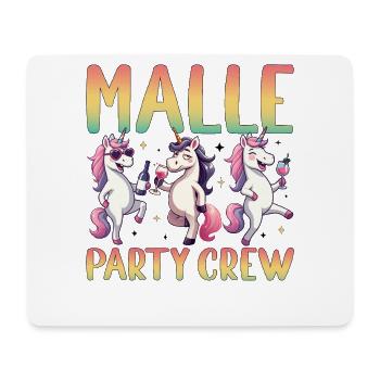 Malle Einhorn Party Crew - Mousepad (Querformat) - Weiß - Vorne