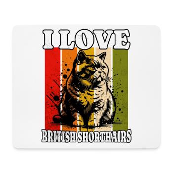 J’adore les cheveux courts britanniques - Tapis de souris (format paysage) - blanc - Devant