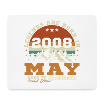 May 2008 Vintage Birthday Gift - Mouse Pad (horizontal) - white - Front