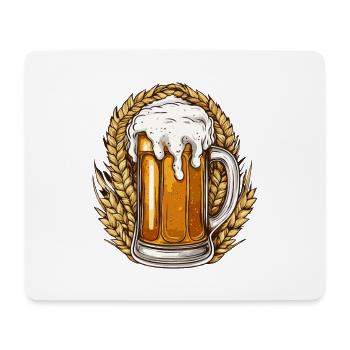 Beer Beer Mug Hops - Mouse Pad (horizontal) - white - Front