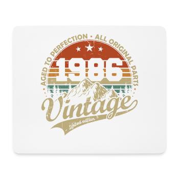 Cadeau d’anniversaire rétro rétro vintage 1986 - Tapis de souris (format paysage) - blanc - Devant