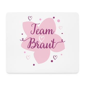 Hochzeit Team Braut Blütenzauber - Mousepad (Querformat) - Weiß - Vorne