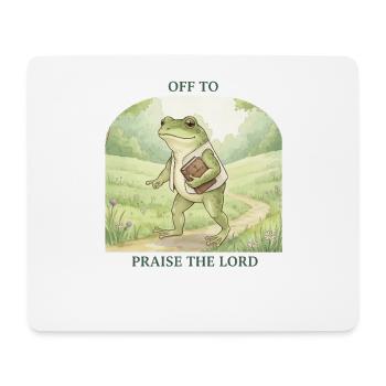 To praise the Lord Christ the Frog - Mouse Pad (horizontal) - white - Front