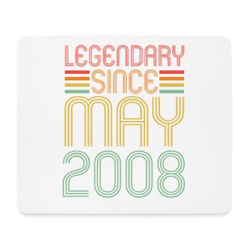 Legendary since May 2008, birthday - Mouse Pad (horizontal) - white - Front