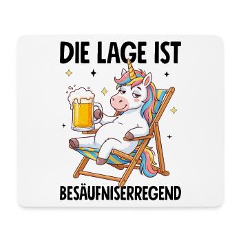 Die Lage Ist Besäufniserregend - Mousepad (Querformat) - Weiß - Vorne