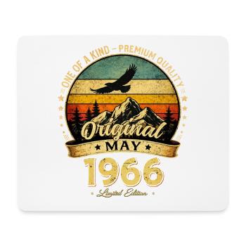 60th Birthday Gift Husband Original May 1966 - Mouse Pad (horizontal) - white - Front