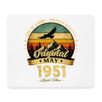 75. Geburtstag Geschenk Mann Original Mai 1951 - Mousepad (Querformat) - Weiß - Vorne