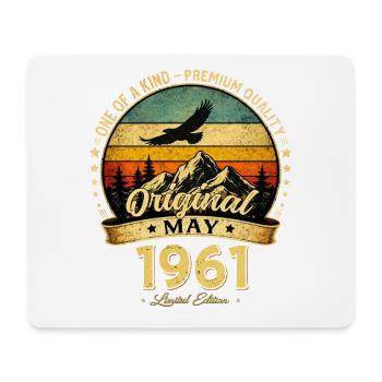 65. Geburtstag Geschenk Mann Original Mai 1961 - Mousepad (Querformat) - Weiß - Vorne