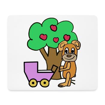 Teddy Mom Bear Child Baby Kids - Mouse Pad (horizontal) - white - Front