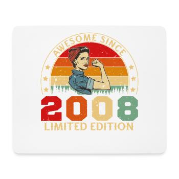 2008 Vintage Retro Wife Birthday Gift - Mouse Pad (horizontal) - white - Front