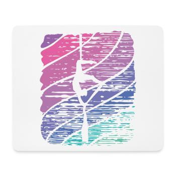 Vertikaltuch Vintage Luftakrobatik Aerial Silk - Mousepad (Querformat) - Weiß - Vorne