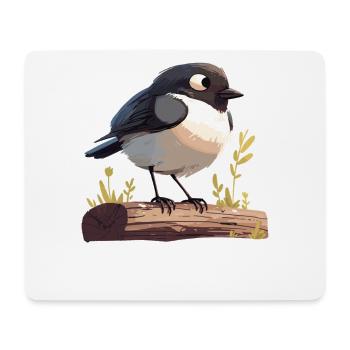 Elstern Elster - Mousepad (Querformat) - Weiß - Vorne