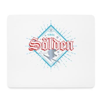 Sölden in Tirol Retro Skifahrer Vintage Skiurlaub - Mousepad (Querformat) - Weiß - Vorne