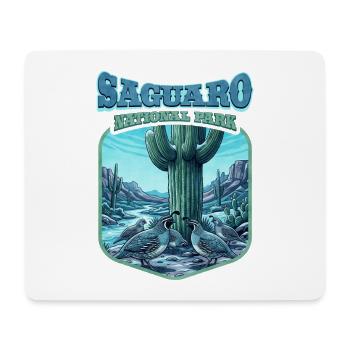 Saguaro National Park Wappen - Mousepad (Querformat) - Weiß - Vorne