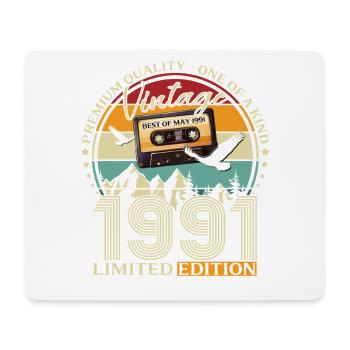 35. Geburtstag Geschenk Mann Best of Mai 1991 - Mousepad (Querformat) - Weiß - Vorne