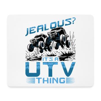 UTV Off Road 4 Wheeler Side by side - Mousepad (Querformat) - Weiß - Vorne