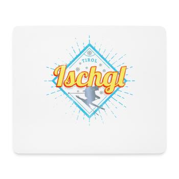 Ischgl in Tirol Österreich Skifahrer Souvenir - Mousepad (Querformat) - Weiß - Vorne