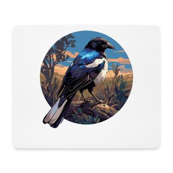 Magpies Magpie - Mouse Pad (horizontal) - white - Front