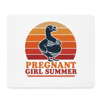 Schwangere Mädelsommer Retro - Mousepad (Querformat) - Weiß - Vorne
