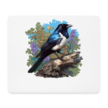 Elstern Elster - Mousepad (Querformat) - Weiß - Vorne