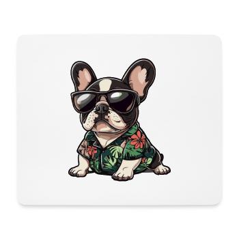 Été des chiens Buldog français - Tapis de souris (format paysage) - blanc - Devant