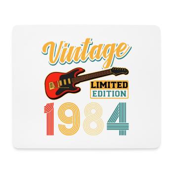 Vintage 1984 Guitar Limited Edition Design - Mousepad (Querformat) - Weiß - Vorne