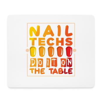 Nageldesigner Nageldesignerin Kosmetik Nagelstudio - Mousepad (Querformat) - Weiß - Vorne