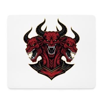 Devil Demon Mask Death Fantasy Satan Halloween - Mouse Pad (horizontal) - white - Front